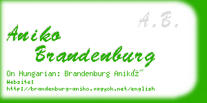 aniko brandenburg business card